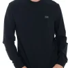 Felpa girocollo tessuto tecnico stretch nero
