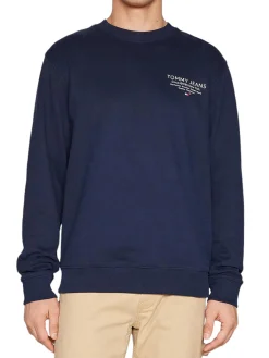 Felpa girocollo TJM essential graphic blu