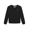 Felpa kids mini logo monogram badge nero