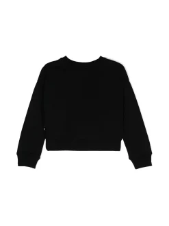 Felpa manica lunga ricamo Crammond nero