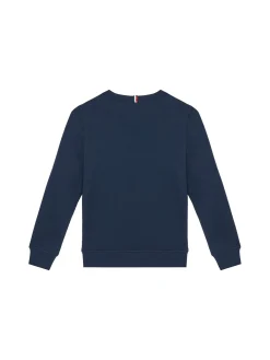Felpa maniche lughe con path logo blu