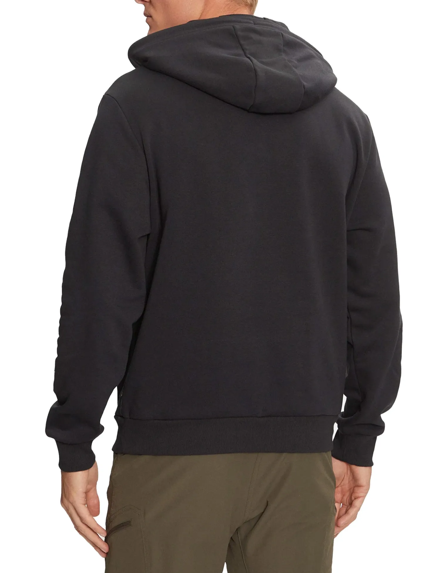 Felpa mezza zip con cappuccio burgee hzh 2,0 nero