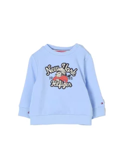 Felpa Neonato stampa frontale fun puff celeste