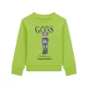 Felpa neonato stampa teddy California lime