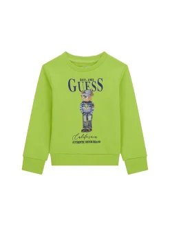 Felpa neonato stampa teddy California lime