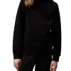 Felpa teen con cappuccio e logo Spacer nero