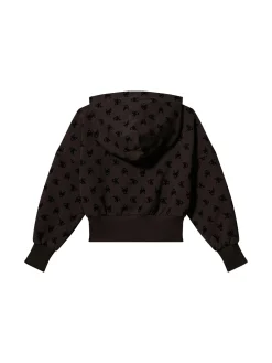 Felpa teen con cappuccio monogram nero