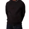 Felpa teen con logo sul collo nero