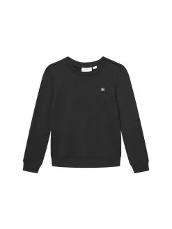 Felpa teen mini logo monogram badge nero