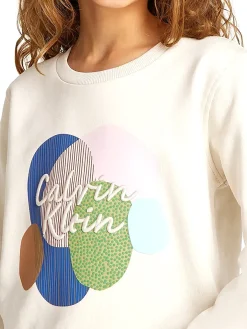 Felpa teen multi graphic panna