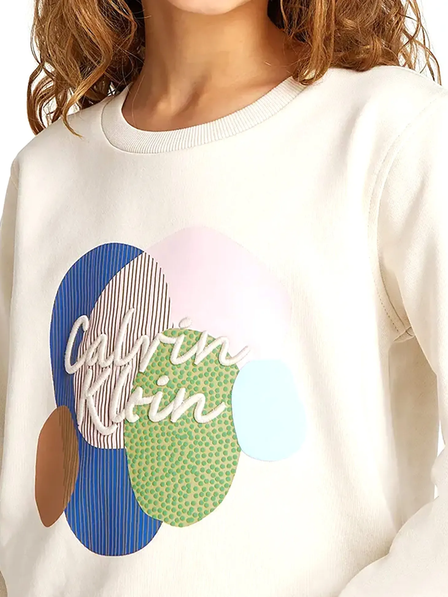 Felpa teen multi graphic panna