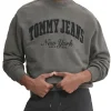 Felpa Varsity relaxed fit effetto sbiadito nero