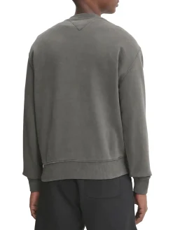 Felpa Varsity relaxed fit effetto sbiadito nero