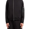 Felpa zip pocket nero