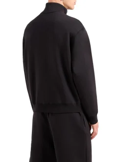Felpa zip pocket nero