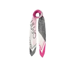 Foulard con stampa fucsia