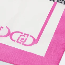 Foulard con stampa fucsia