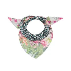 Foulard stampa animalier grigio chiaro