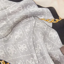 Foulard 130x130 cm nero multi