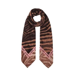 Foulard 120X120 mix pitone marrone