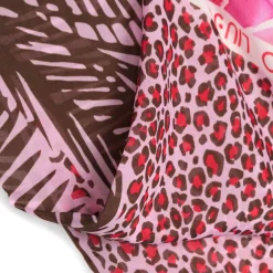 Foulard 120X120 palma fucsia