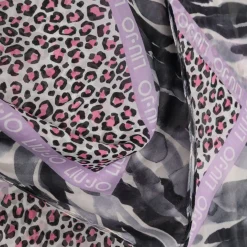 Foulard 120X120 palma nero