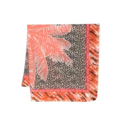Foulard 120X120 palma rosso