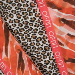 Foulard 120X120 palma rosso