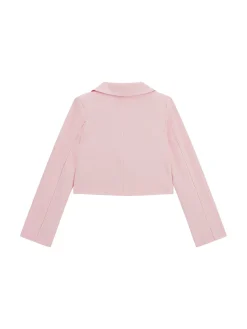 Giacca a un bottone punto milano rosa