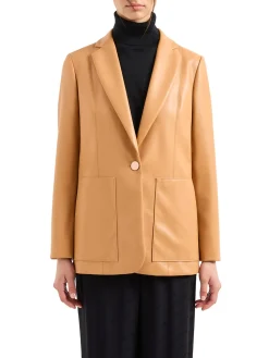 Giacca blazer un bottone terracotta
