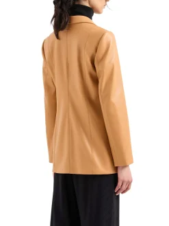 Giacca blazer un bottone terracotta