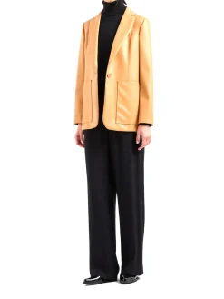 Giacca blazer un bottone terracotta