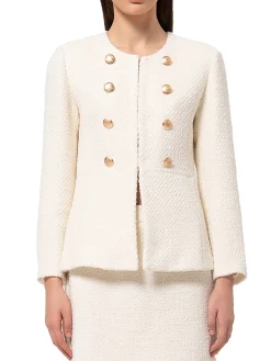 Giacca chanel in tweed crema