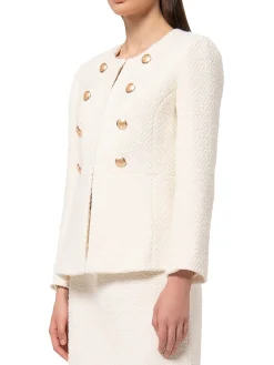 Giacca chanel in tweed crema