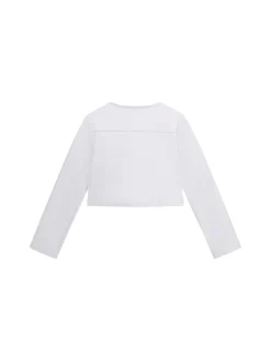 Giacca in ecopelle cropped bianco