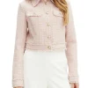 Giacca in tweed Daphnee bianco/rosa