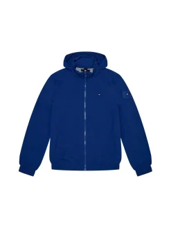 Giacca junior con zip e patch logo blu medio