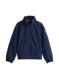Giacca kids con zip e patch logo blu