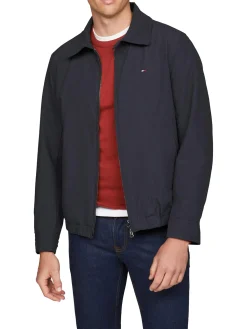 Giacca leggera con zip blu