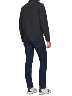 Giacca leggera con zip blu