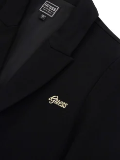 Giacca oversize punto milano bambina nero