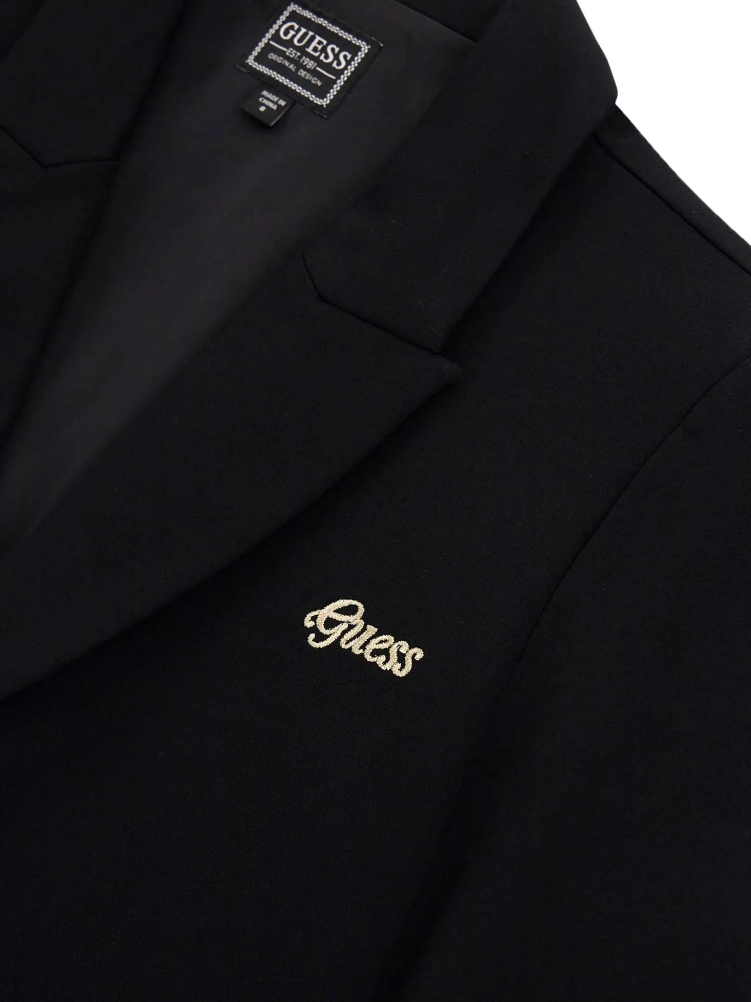 Giacca oversize punto milano bambina nero