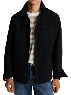Giacca stile camicia ripiegabile nero