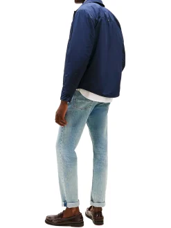 Giacca stile camicia ripiegabile blu
