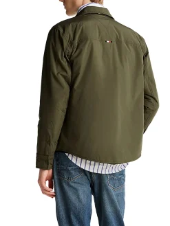 Giacca stile camicia ripiegabile verde militare