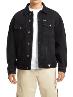 Giacca trucker jeans oversize nero