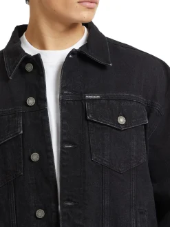 Giacca trucker jeans oversize nero