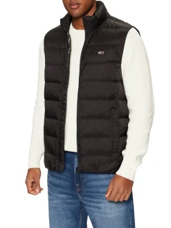 Gilet leggero in piuma con zip tjm nero