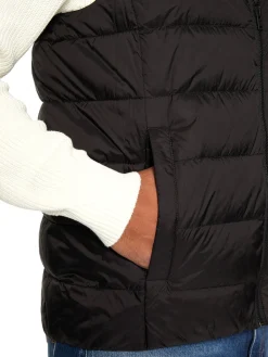 Gilet leggero in piuma con zip tjm nero