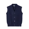 Gilet tricot in maglia blu